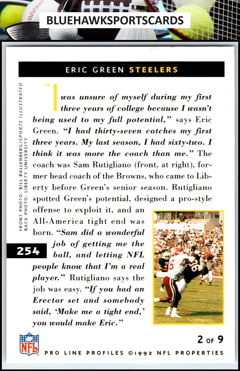 1992 Pro Line Profiles #254 Eric Green