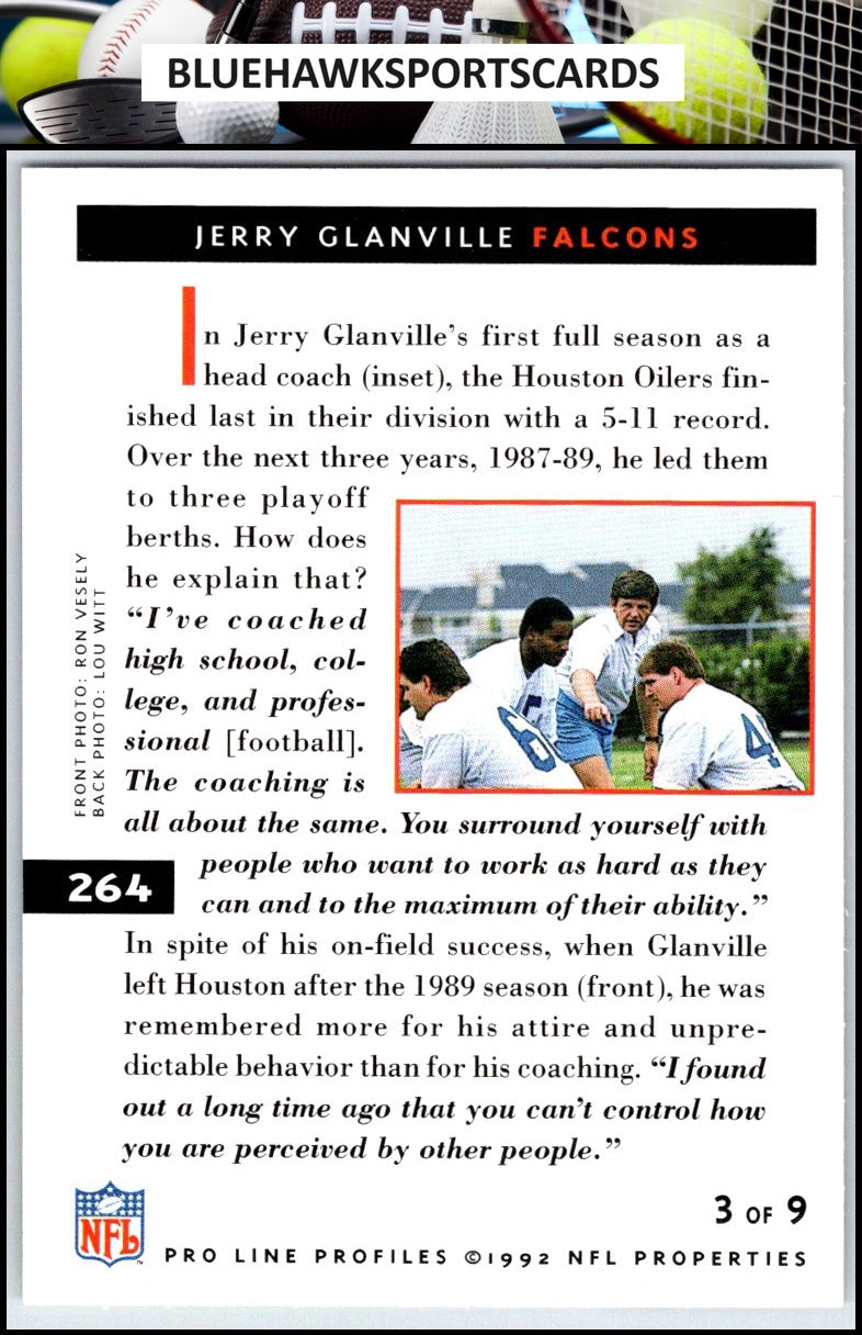 1992 Pro Line Profiles #264 Jerry Glanville