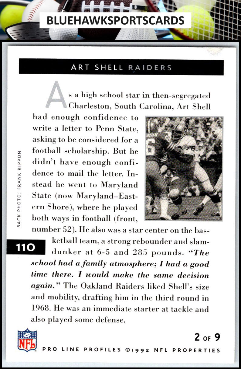 1992 Pro Line Profiles #110 Art Shell