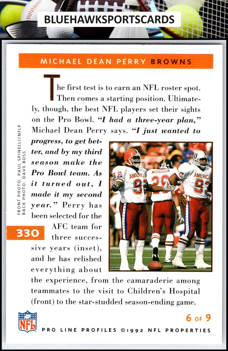 1992 Pro Line Profiles #330 Michael Dean Perry