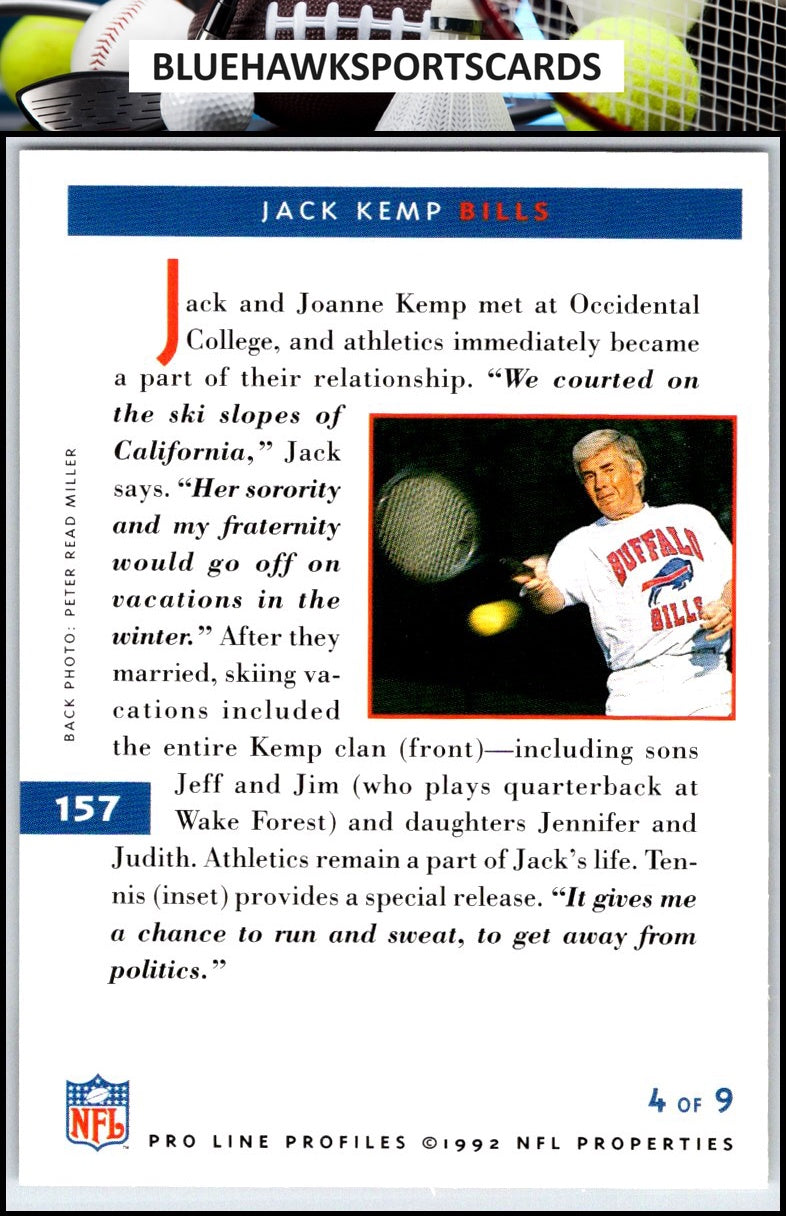 1992 Pro Line Profiles #157 Jack Kemp