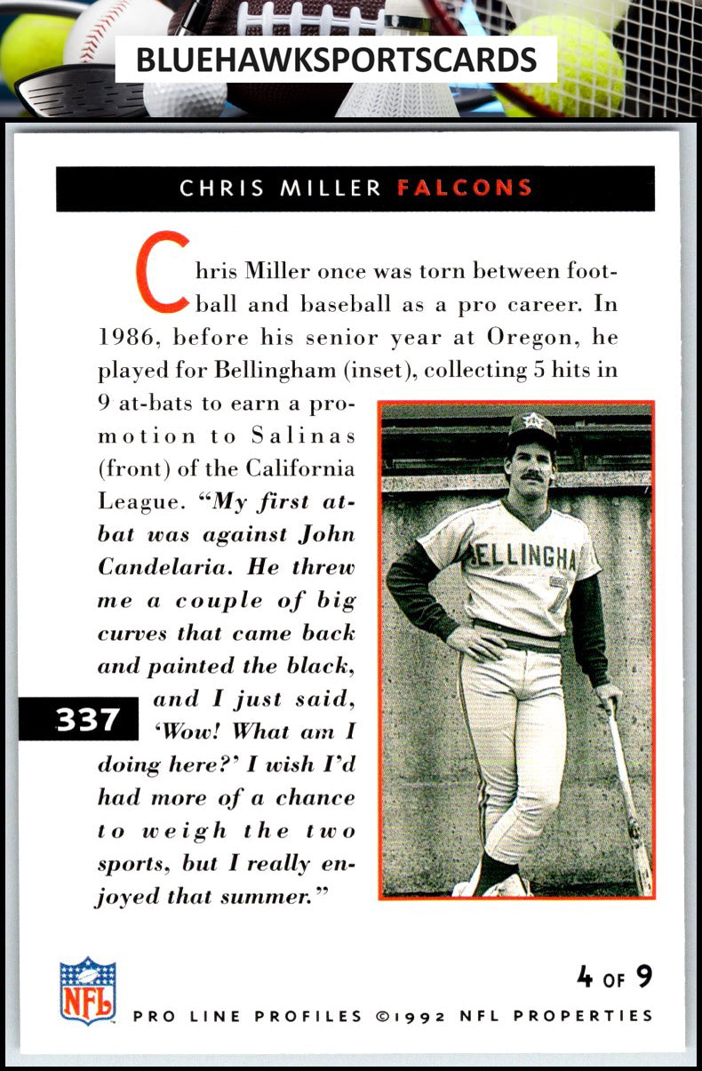 1992 Pro Line Profiles #337 Chris Miller
