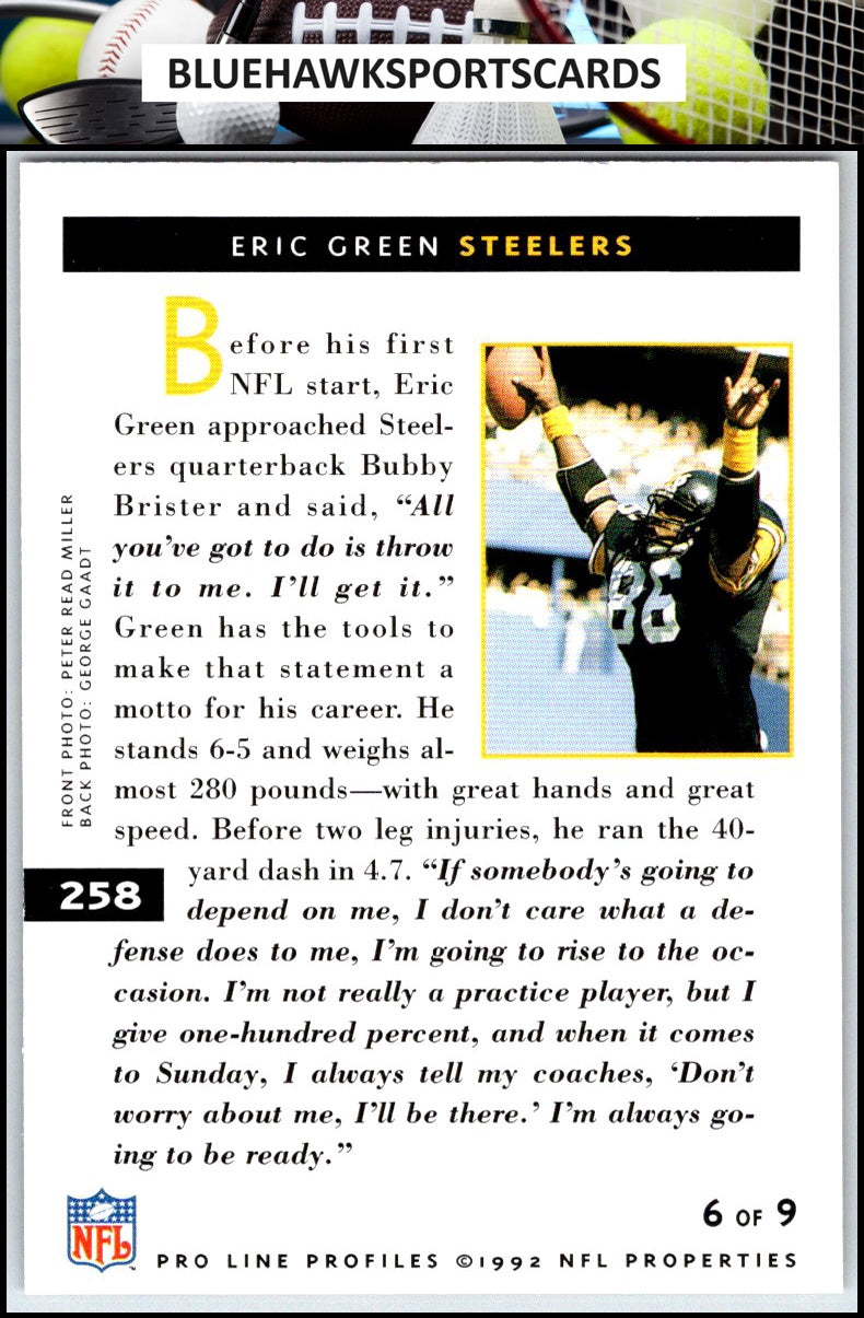 1992 Pro Line Profiles #258 Eric Green