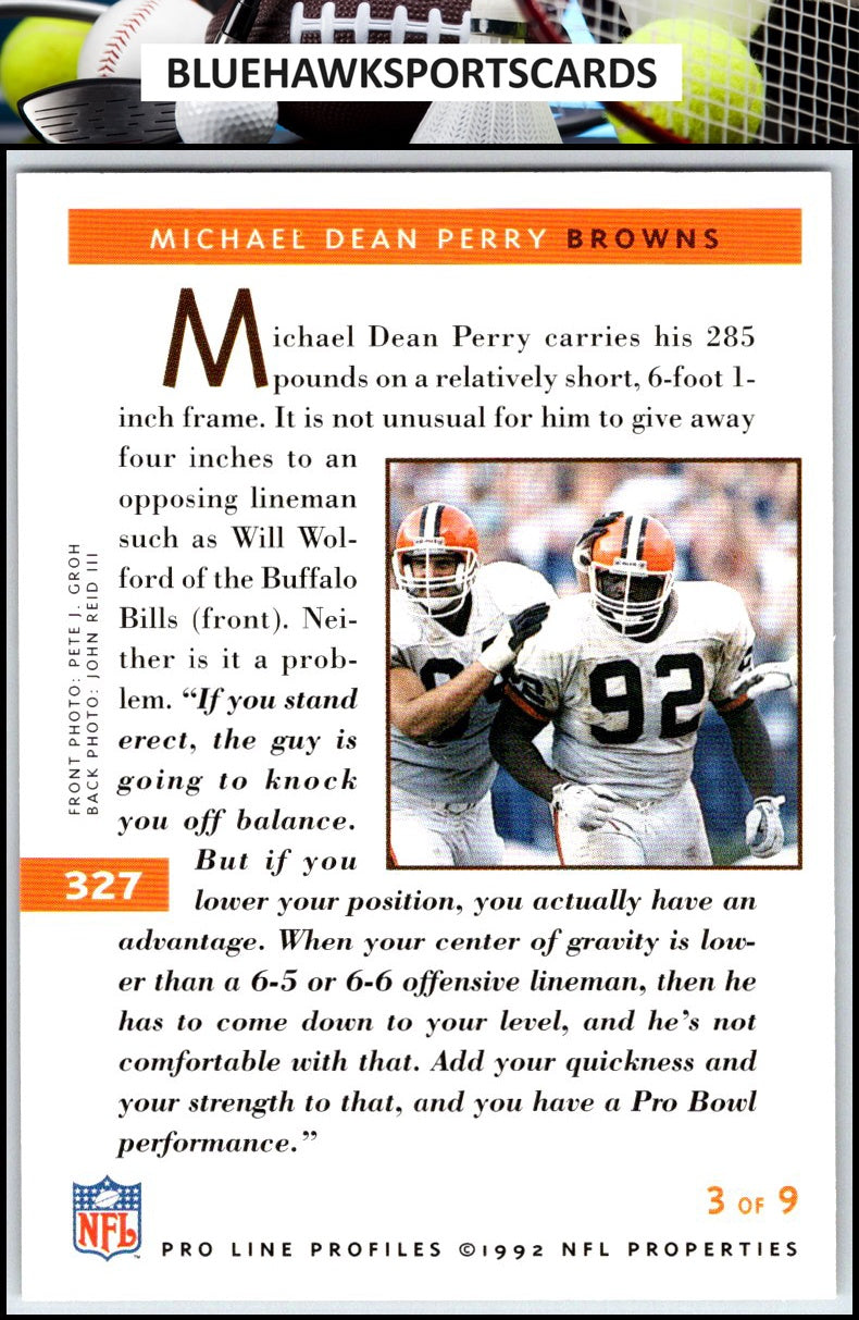 1992 Pro Line Profiles #327 Michael Dean Perry