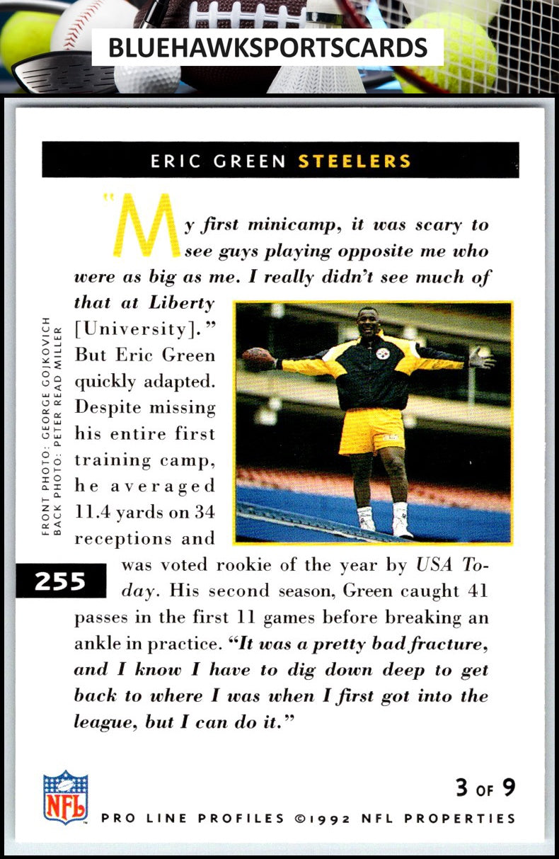 1992 Pro Line Profiles #255 Eric Green