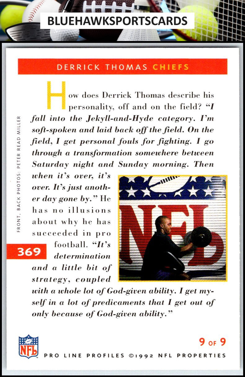 1992 Pro Line Profiles #369 Derrick Thomas