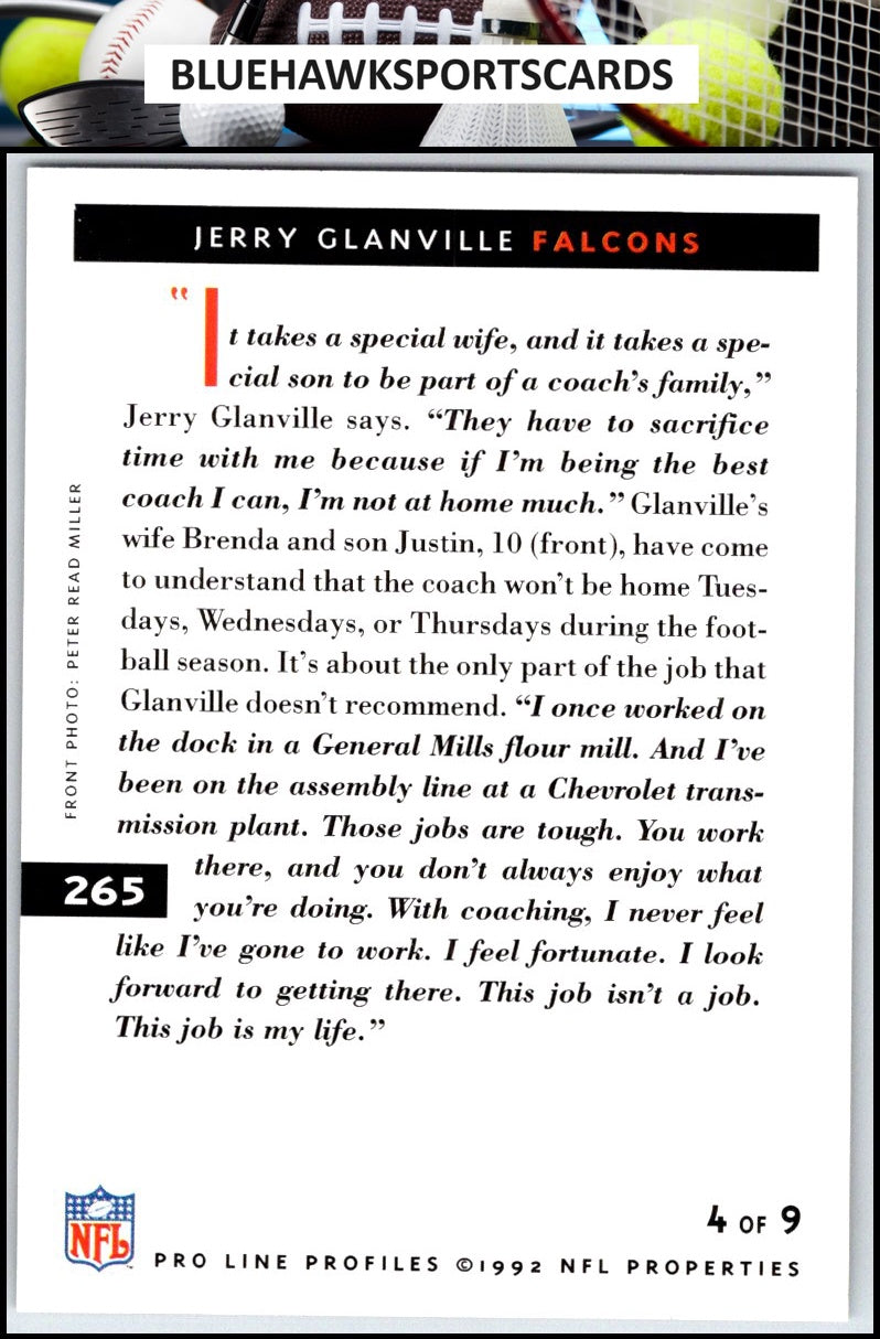 1992 Pro Line Profiles #265 Jerry Glanville