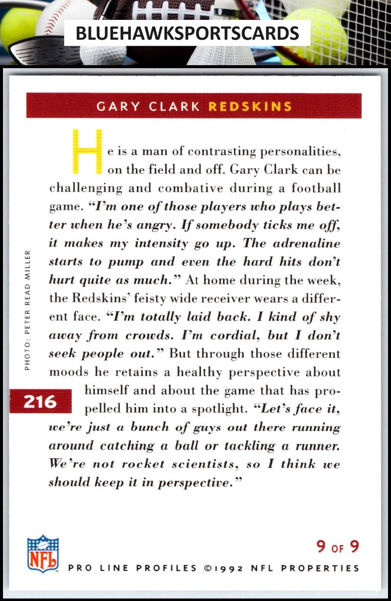 1992 Pro Line Profiles #216 Gary Clark