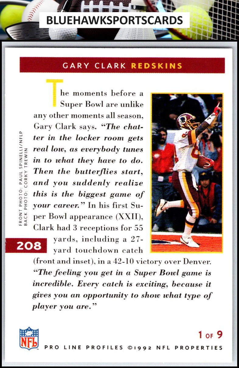 1992 Pro Line Profiles #208 Gary Clark