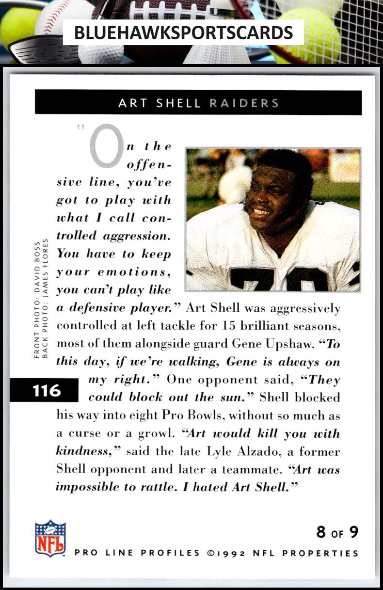 1992 Pro Line Profiles #116 Art Shell