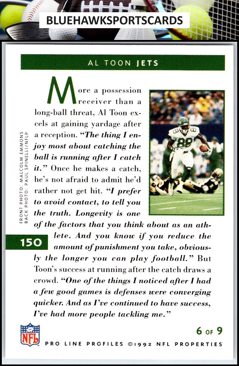 1992 Pro Line Profiles #150 Al Toon