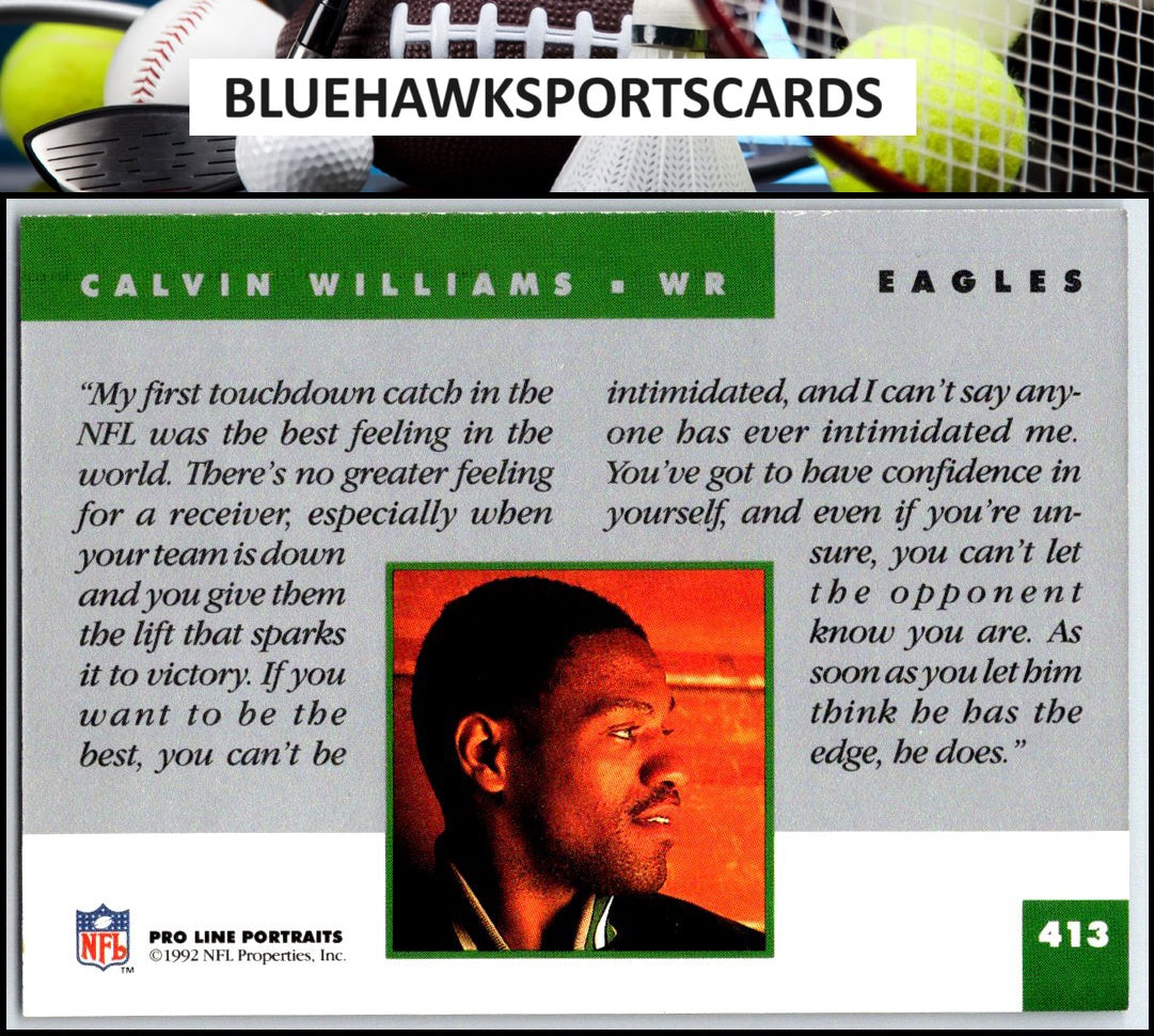 1992 Pro Line Portraits #413 Calvin Williams
