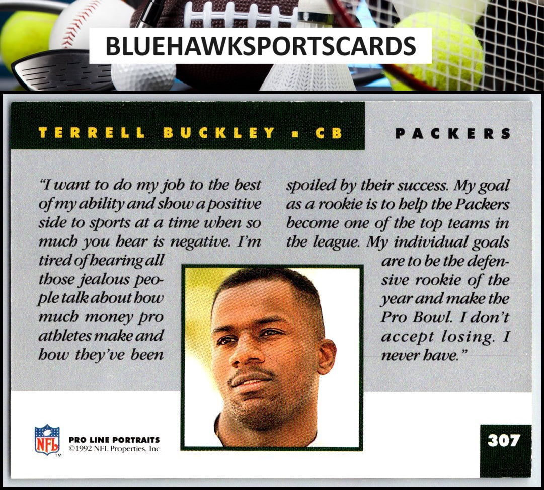 1992 Pro Line Portraits #307 Terrell Buckley