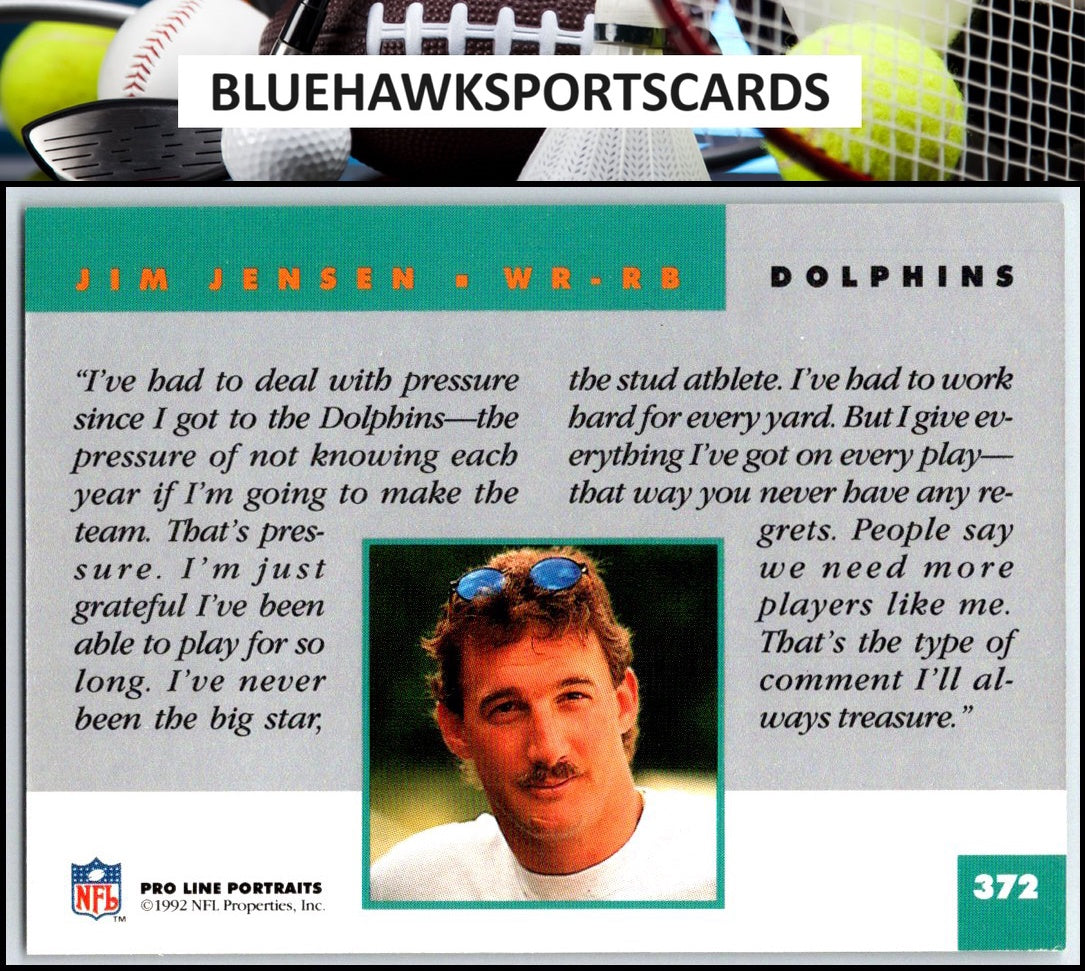 1992 Pro Line Portraits #372 Jim Jensen