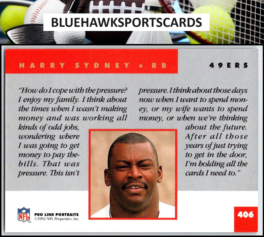 1992 Pro Line Portraits #406 Harry Sydney