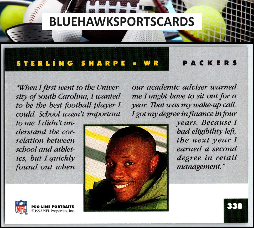 1992 Pro Line Portraits #338 Sterling Sharpe