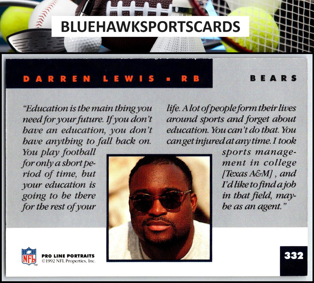 1992 Pro Line Portraits #332 Darren Lewis