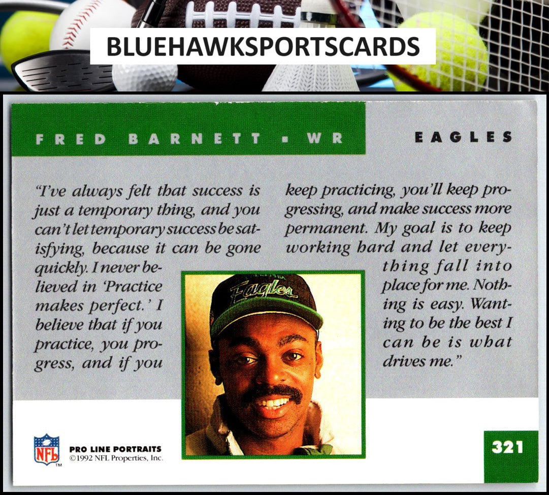1992 Pro Line Portraits #321 Fred Barnett