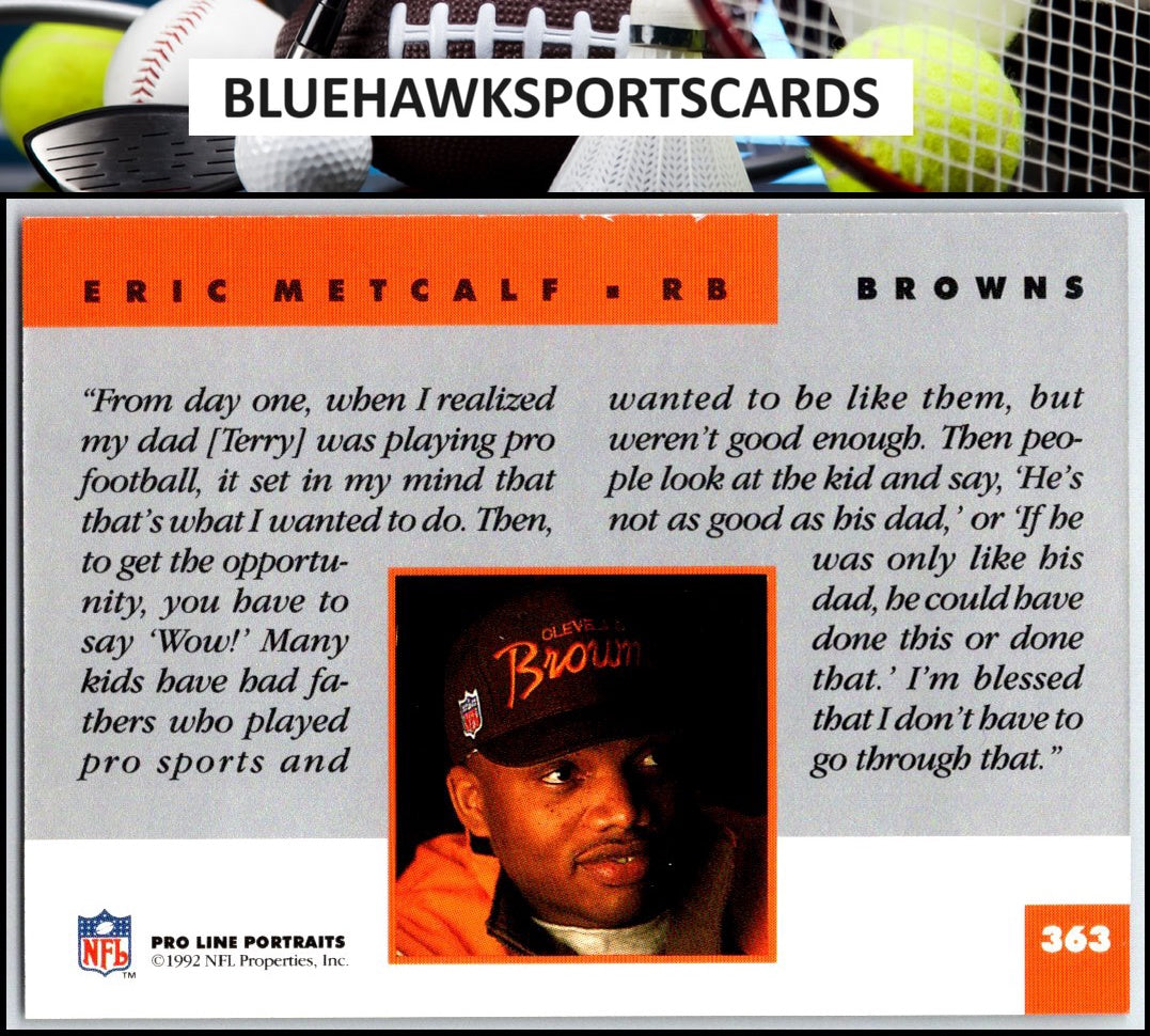 1992 Pro Line Portraits #363 Eric Metcalf