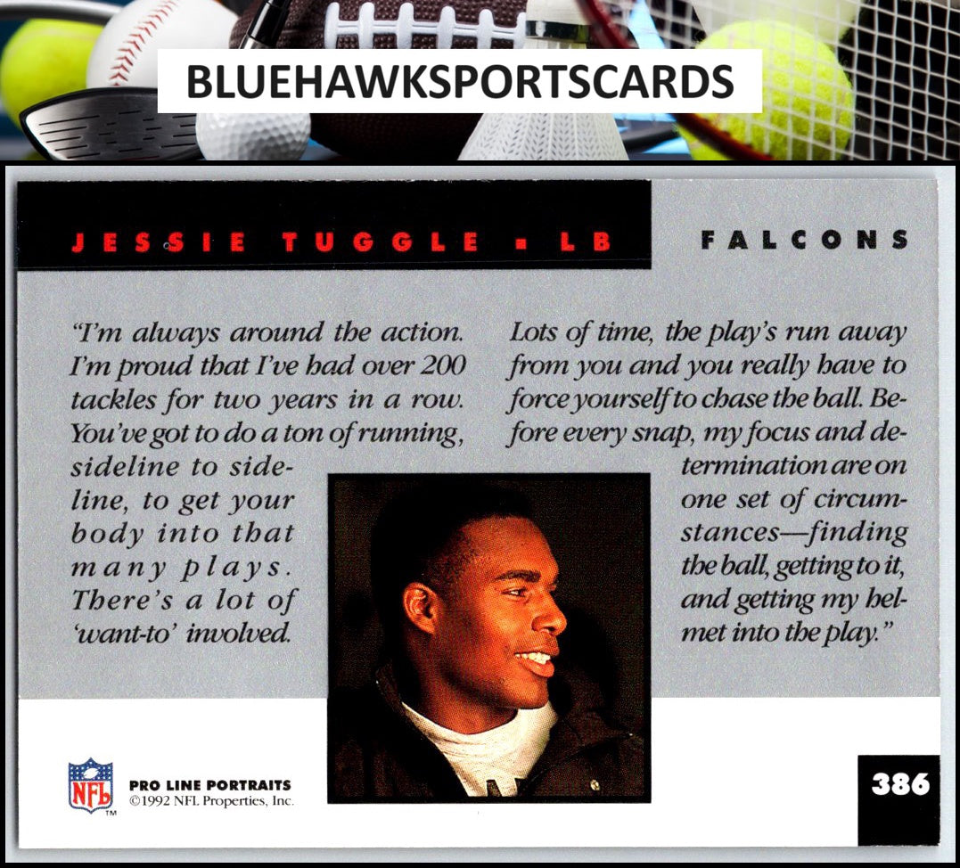 1992 Pro Line Portraits #386 Jessie Tuggle