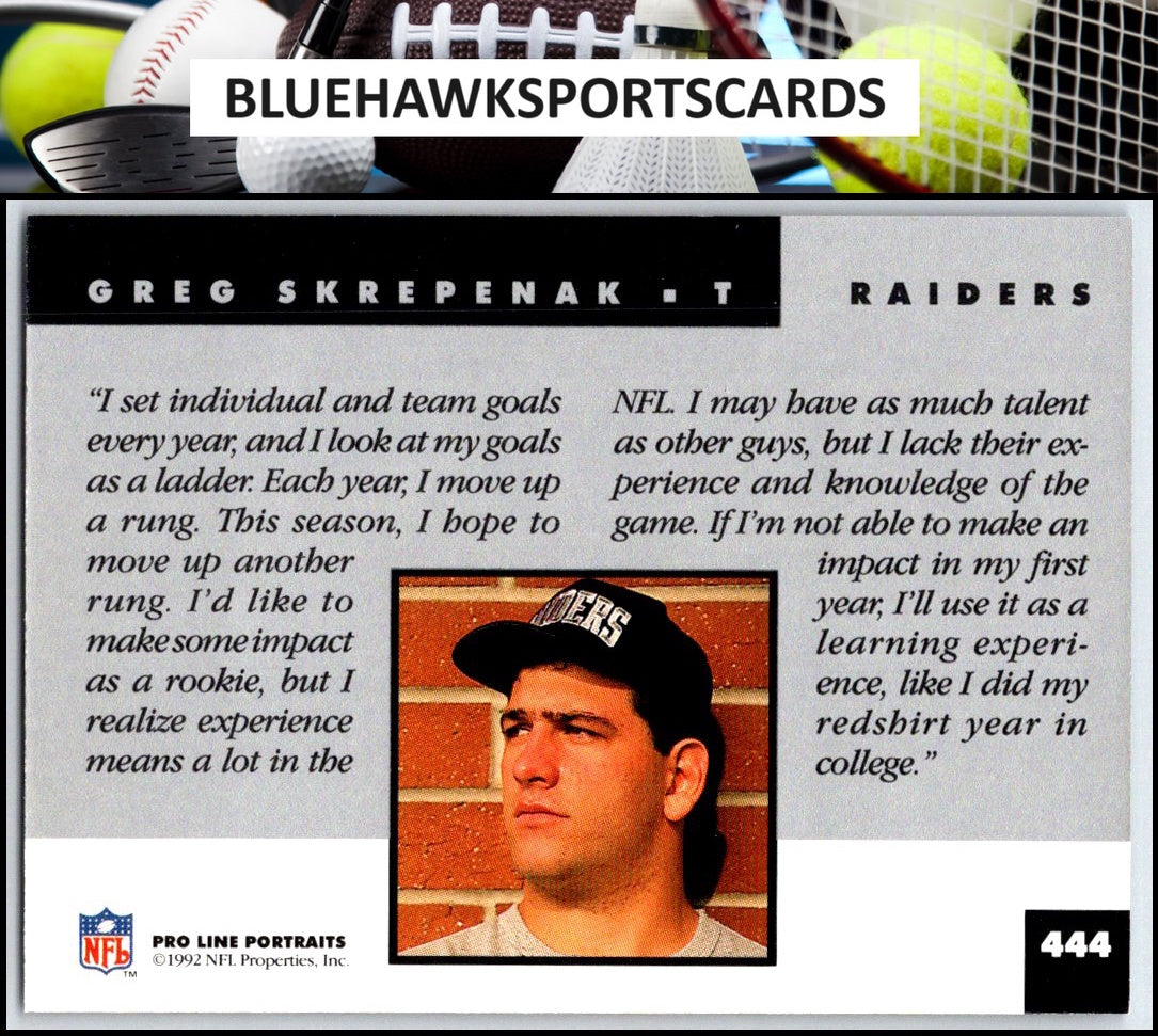 1992 Pro Line Portraits #444 Greg Skrepenak