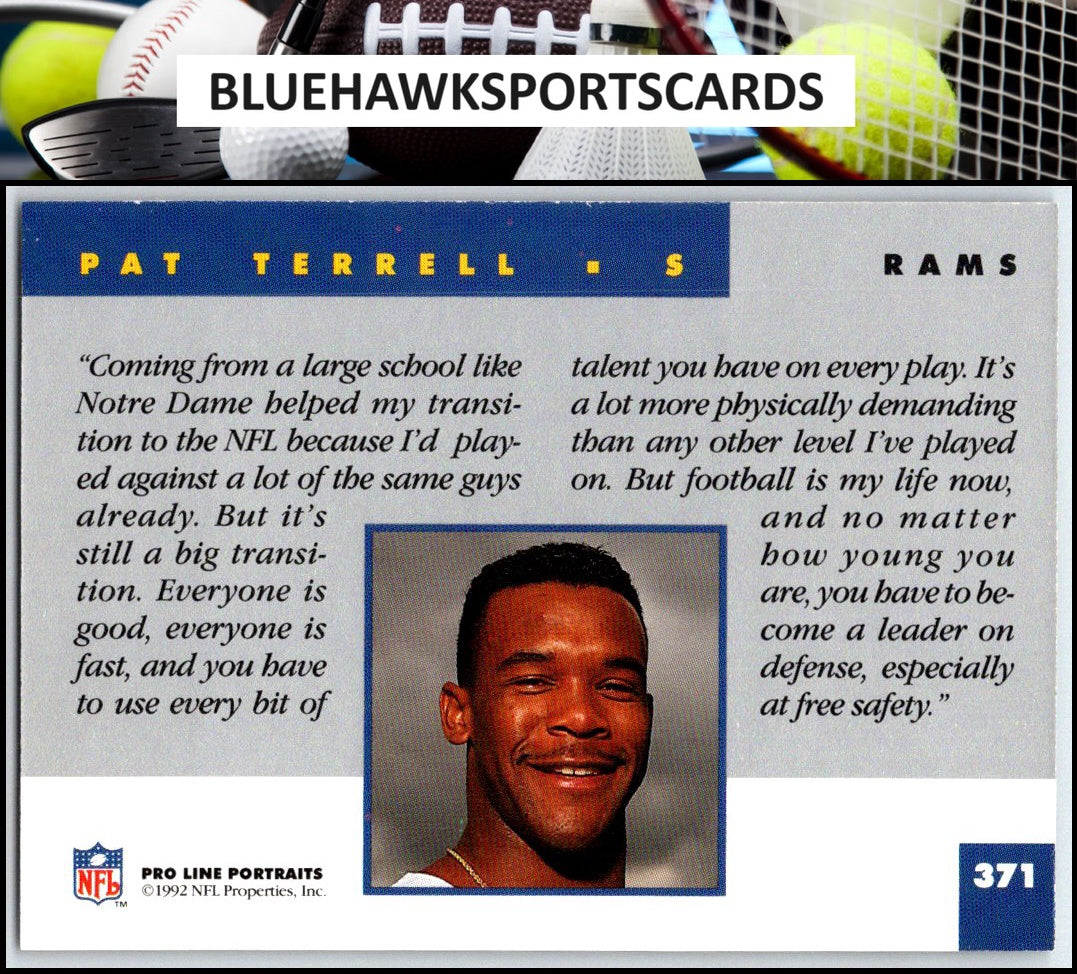 1992 Pro Line Portraits #371 Pat Terrell