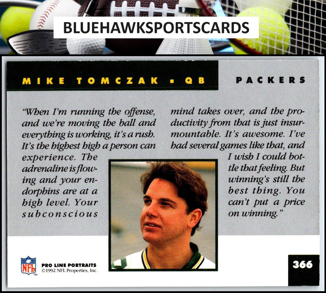 1992 Pro Line Portraits #366 Mike Tomczak