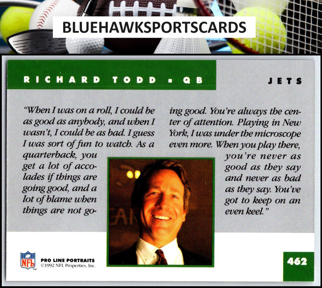 1992 Pro Line Portraits #462 Richard Todd