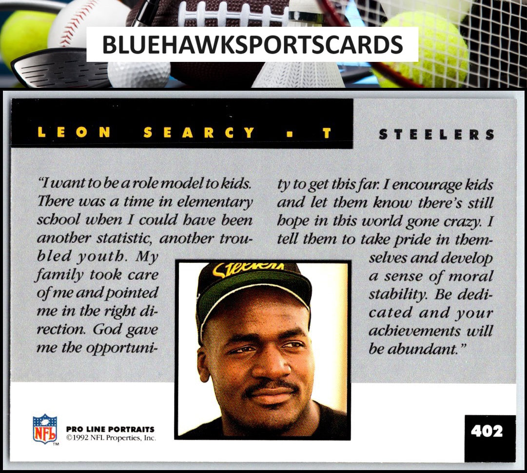 1992 Pro Line Portraits #402 Leon Searcy