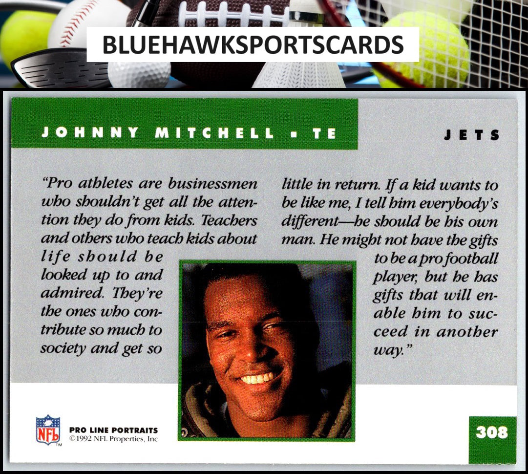 1992 Pro Line Portraits #308 Johnny Mitchell
