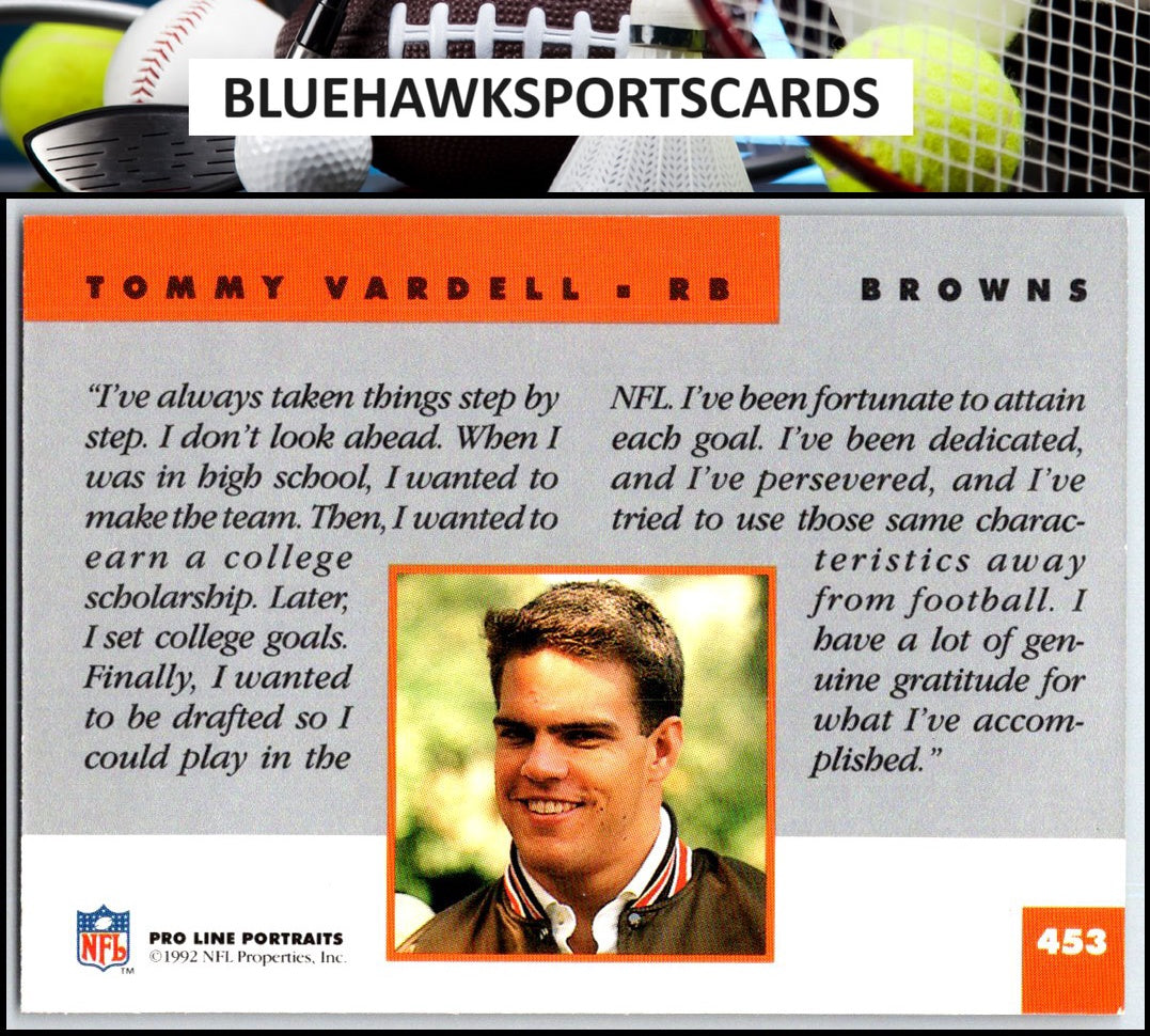 1992 Pro Line Portraits #453 Tommy Vardell
