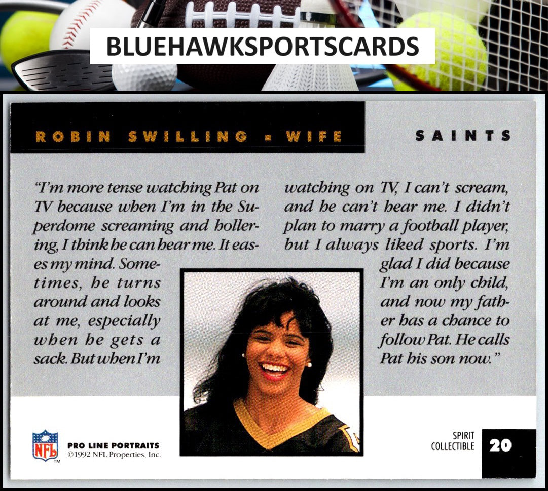 1992 Pro Line Portraits #20 Robin Swilling Wives