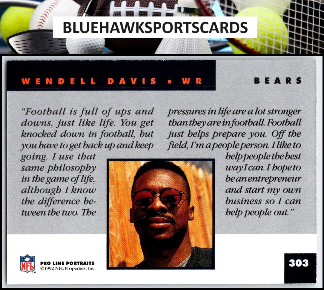 1992 Pro Line Portraits #303 Wendell Davis