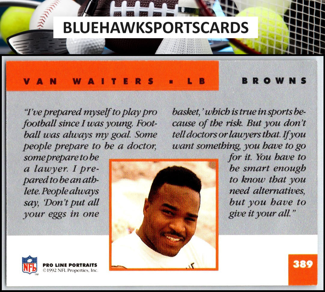 1992 Pro Line Portraits #389 Van Waiters