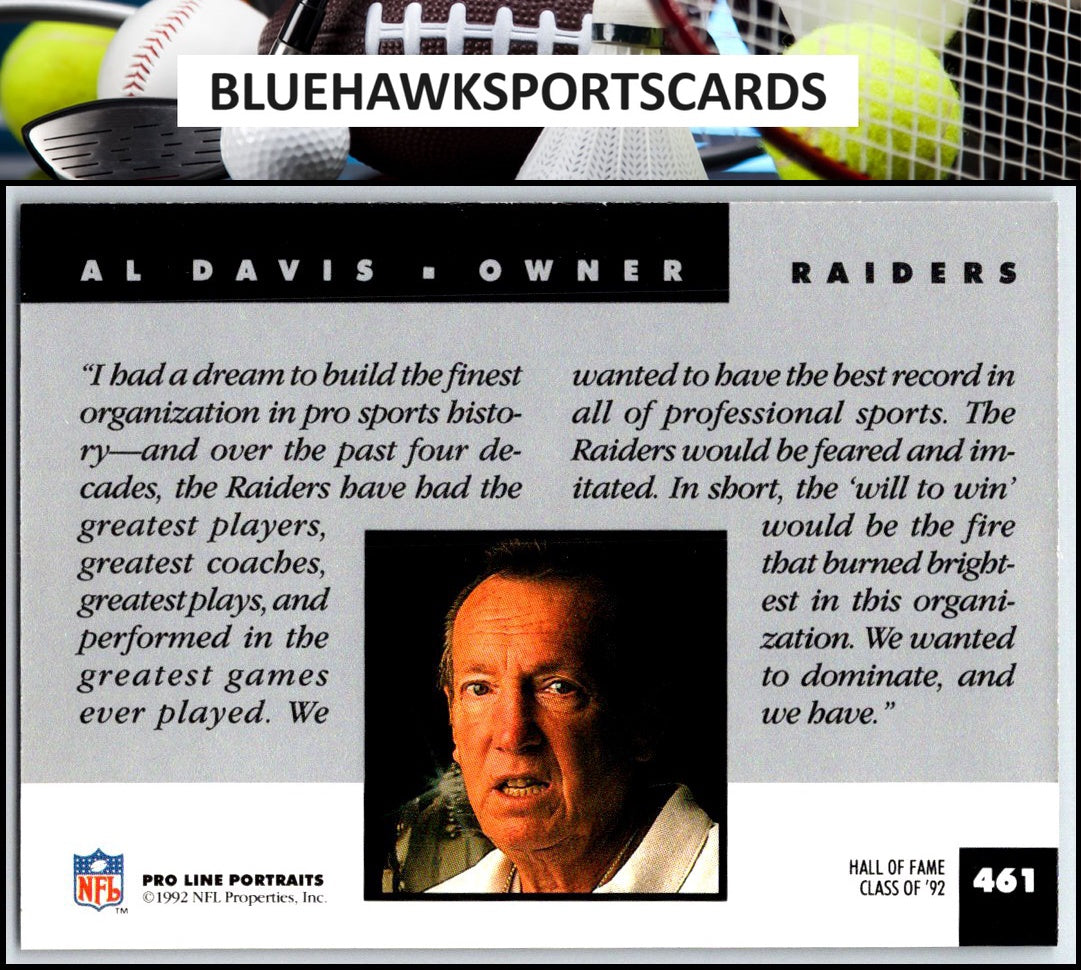 1992 Pro Line Portraits #461 Al Davis