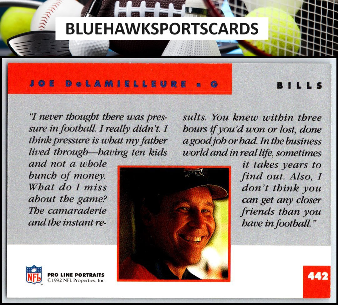 1992 Pro Line Portraits #442 Joe DeLamielleure