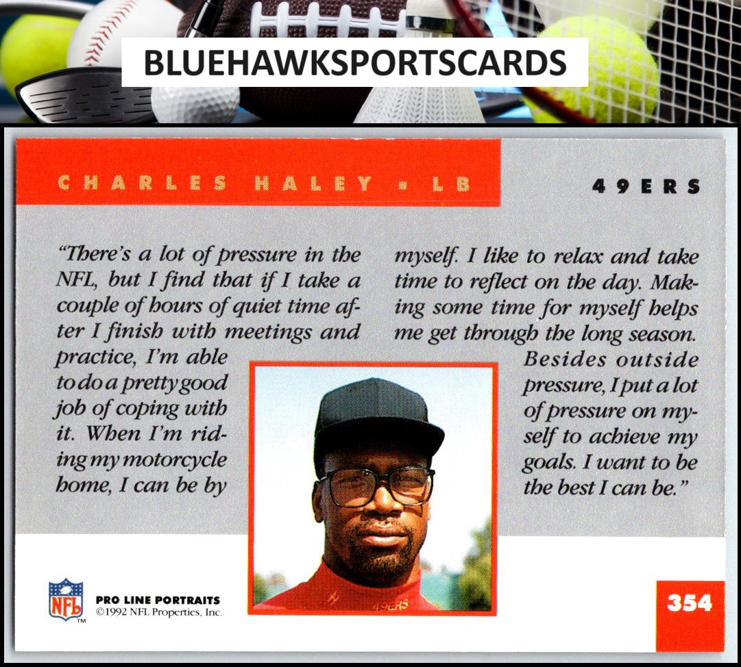 1992 Pro Line Portraits #354 Charles Haley