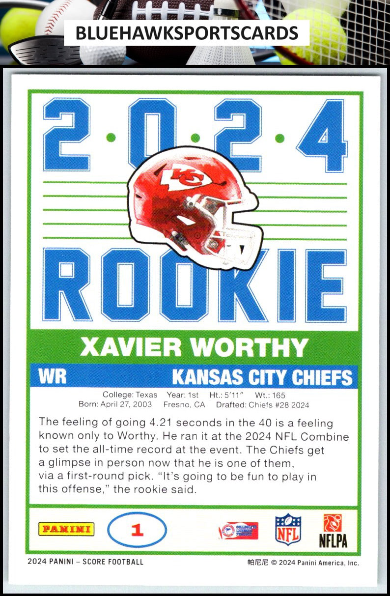 2024 Score #1 Xavier Worthy 35th Anniversary Rookies