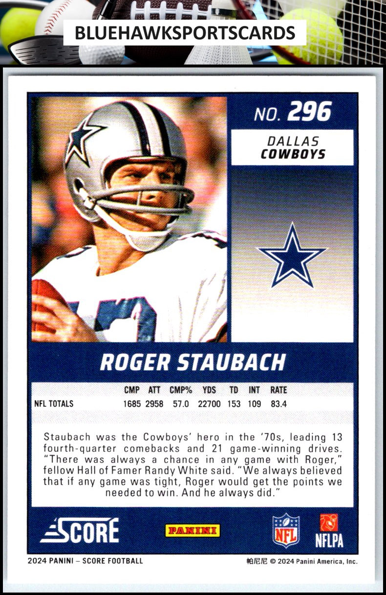 2024 Score #296 Roger Staubach