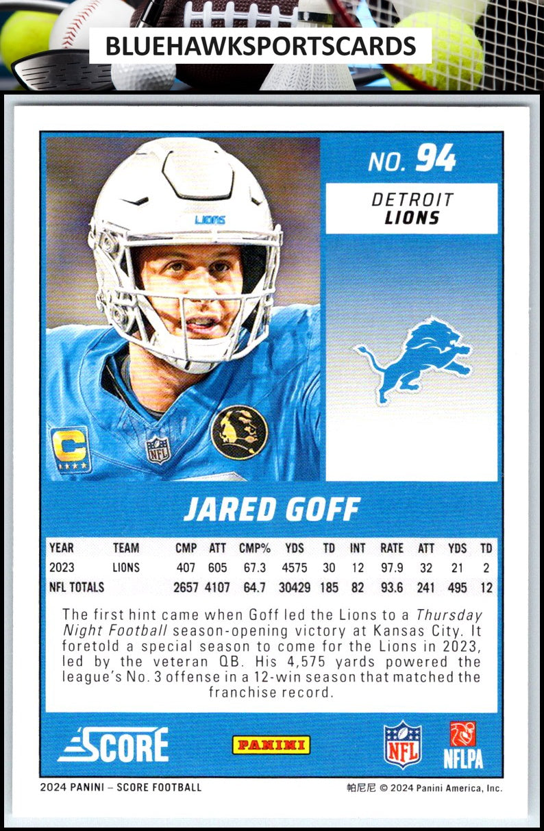 2024 Score #94 Jared Goff