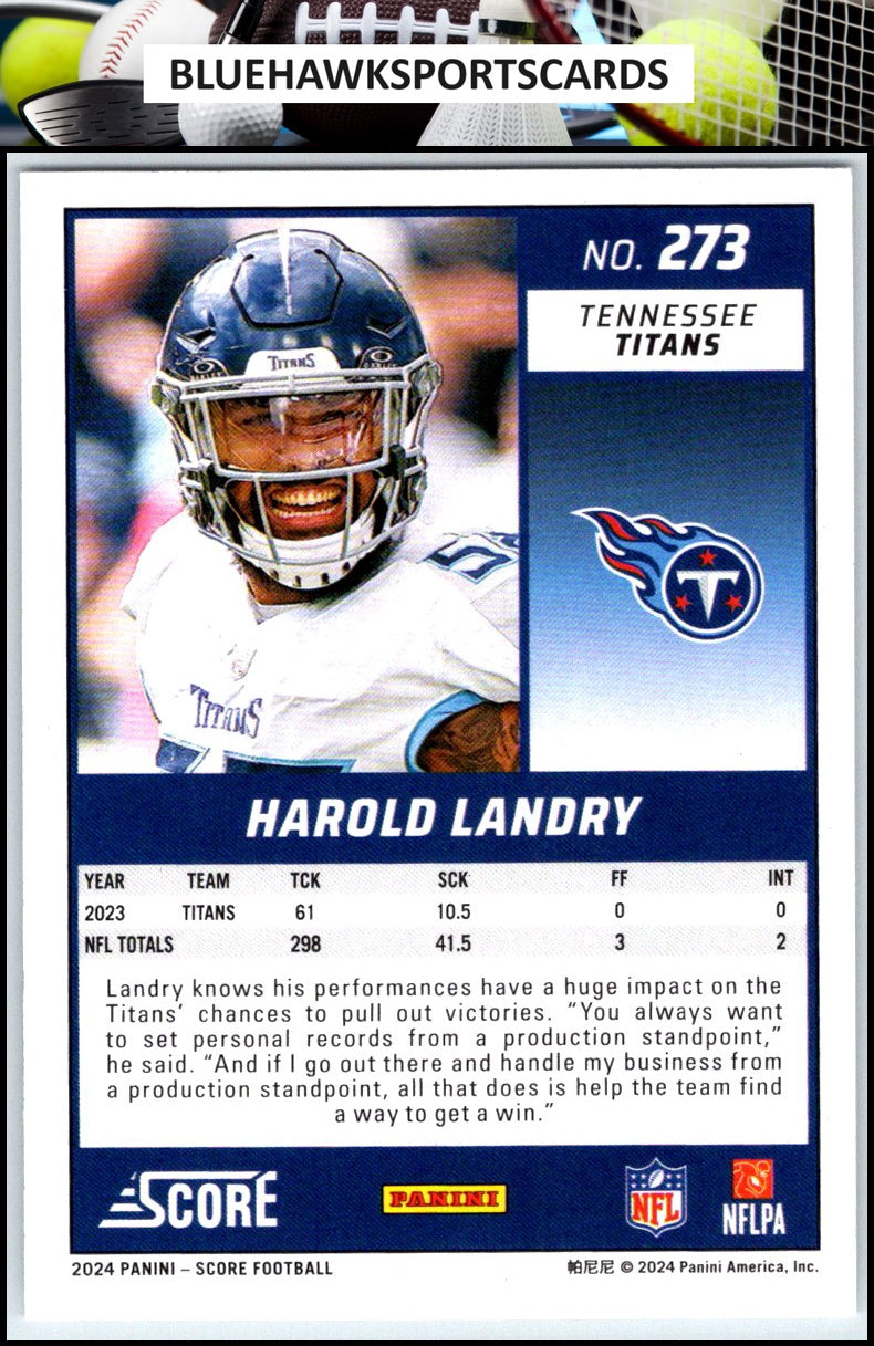 2024 Score #273 Harold Landry