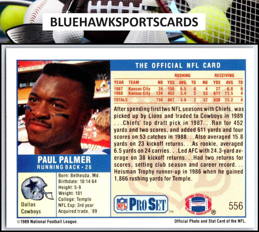 1989 Pro Set #556 Paul Palmer