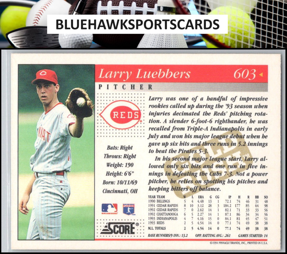 1994 Score #603 Larry Luebbers Gold Rush