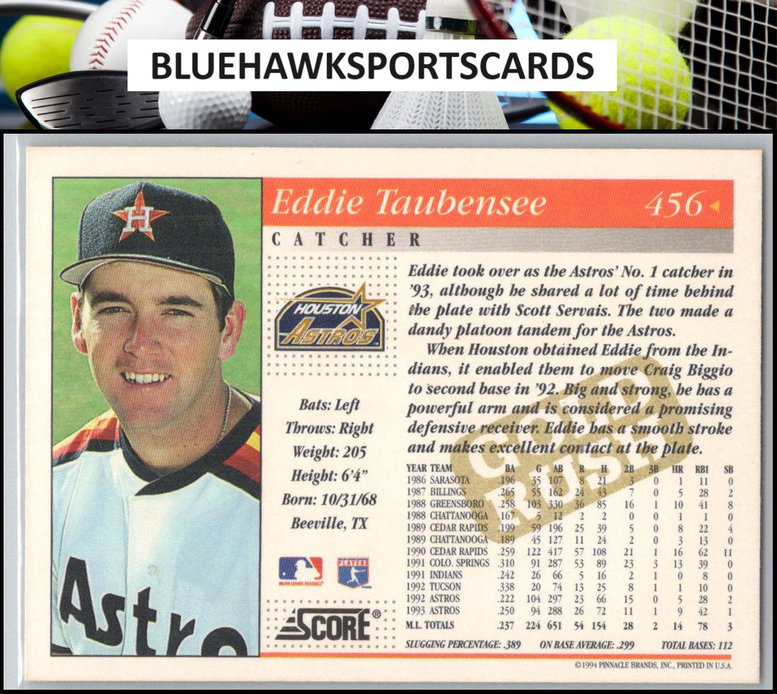 1994 Score #456 Eddie Taubensee Gold Rush