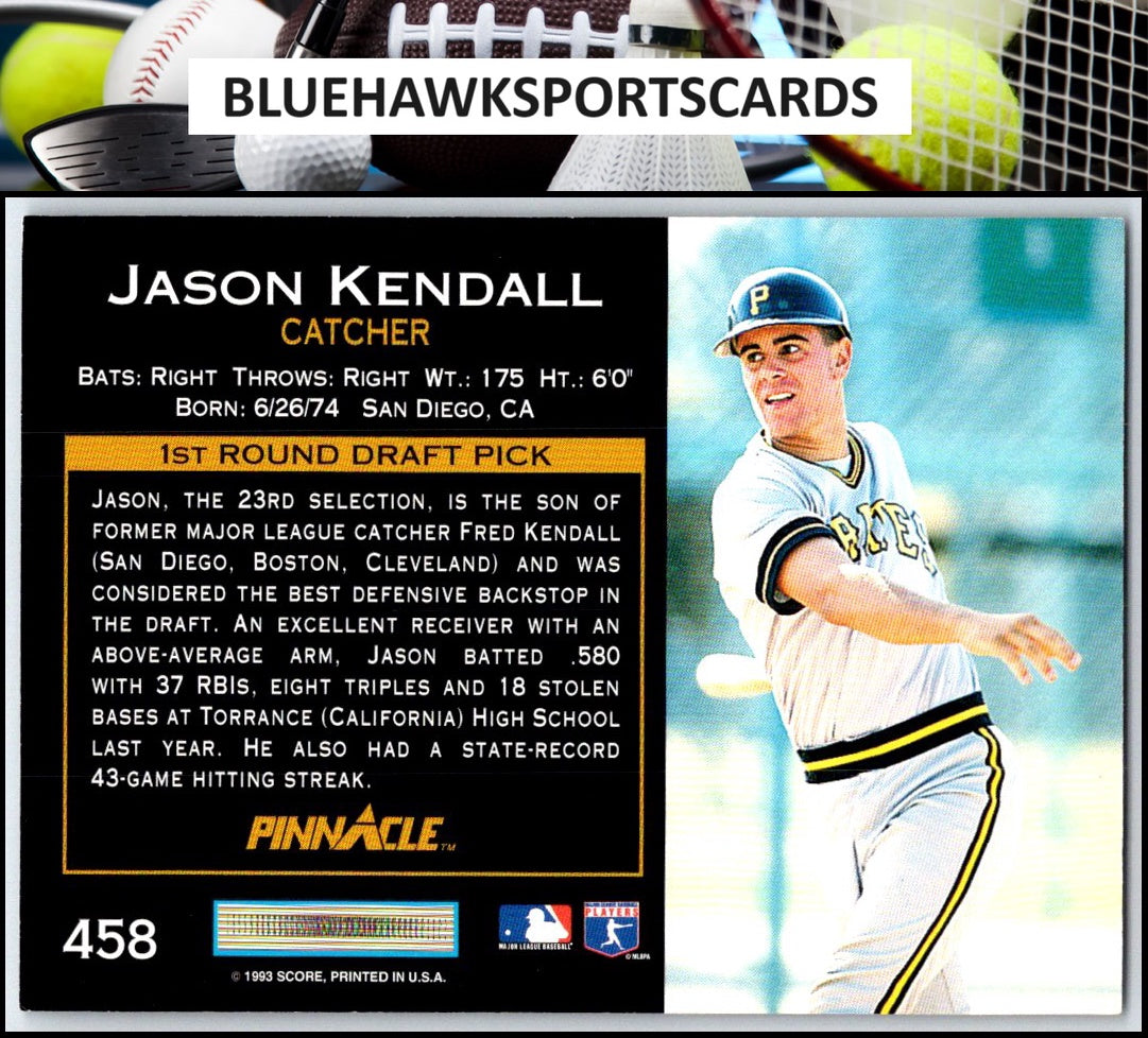 1993 Pinnacle #458 Jason Kendall