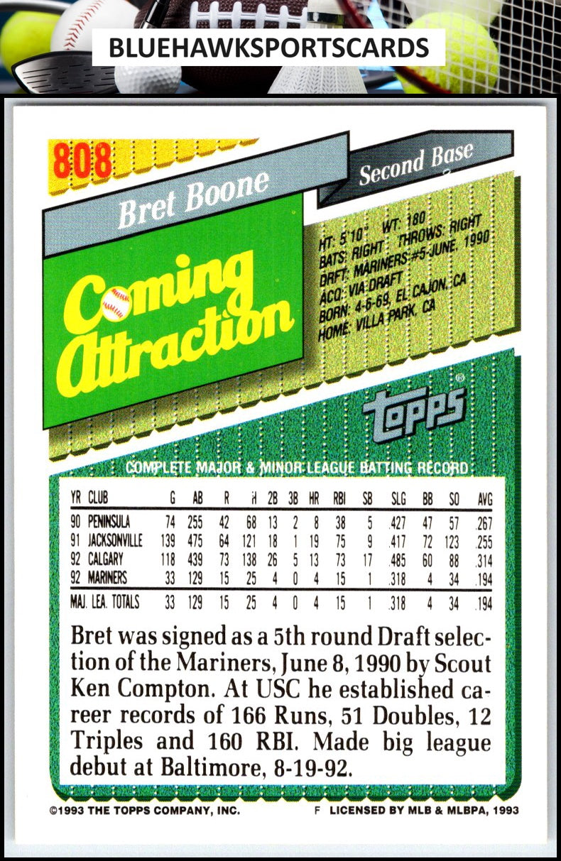 1993 Topps #808 Bret Boone