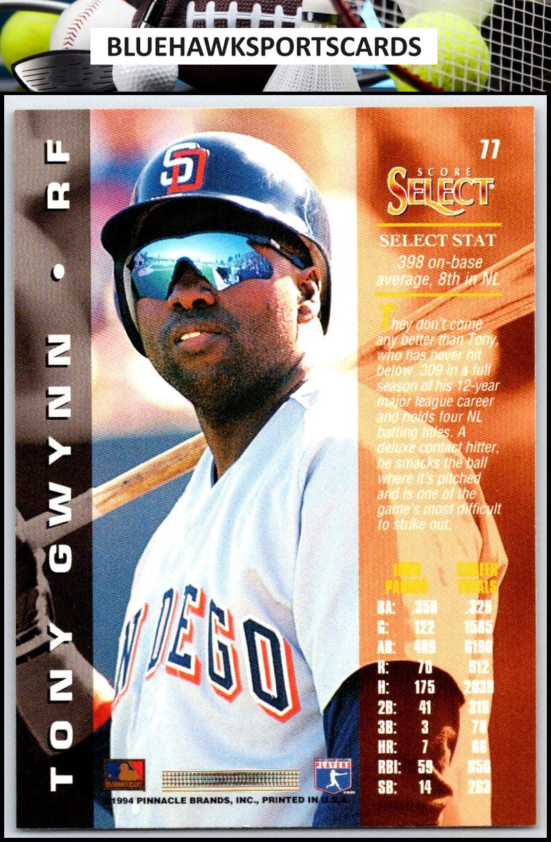 1994 Select #77 Tony Gwynn
