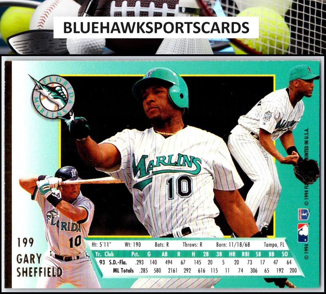 1994 Ultra #199 Gary Sheffield
