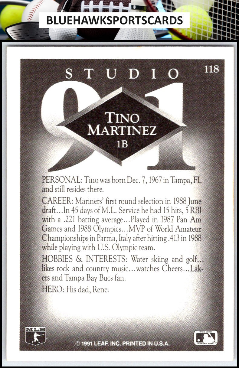 1991 Studio #118 Tino Martinez
