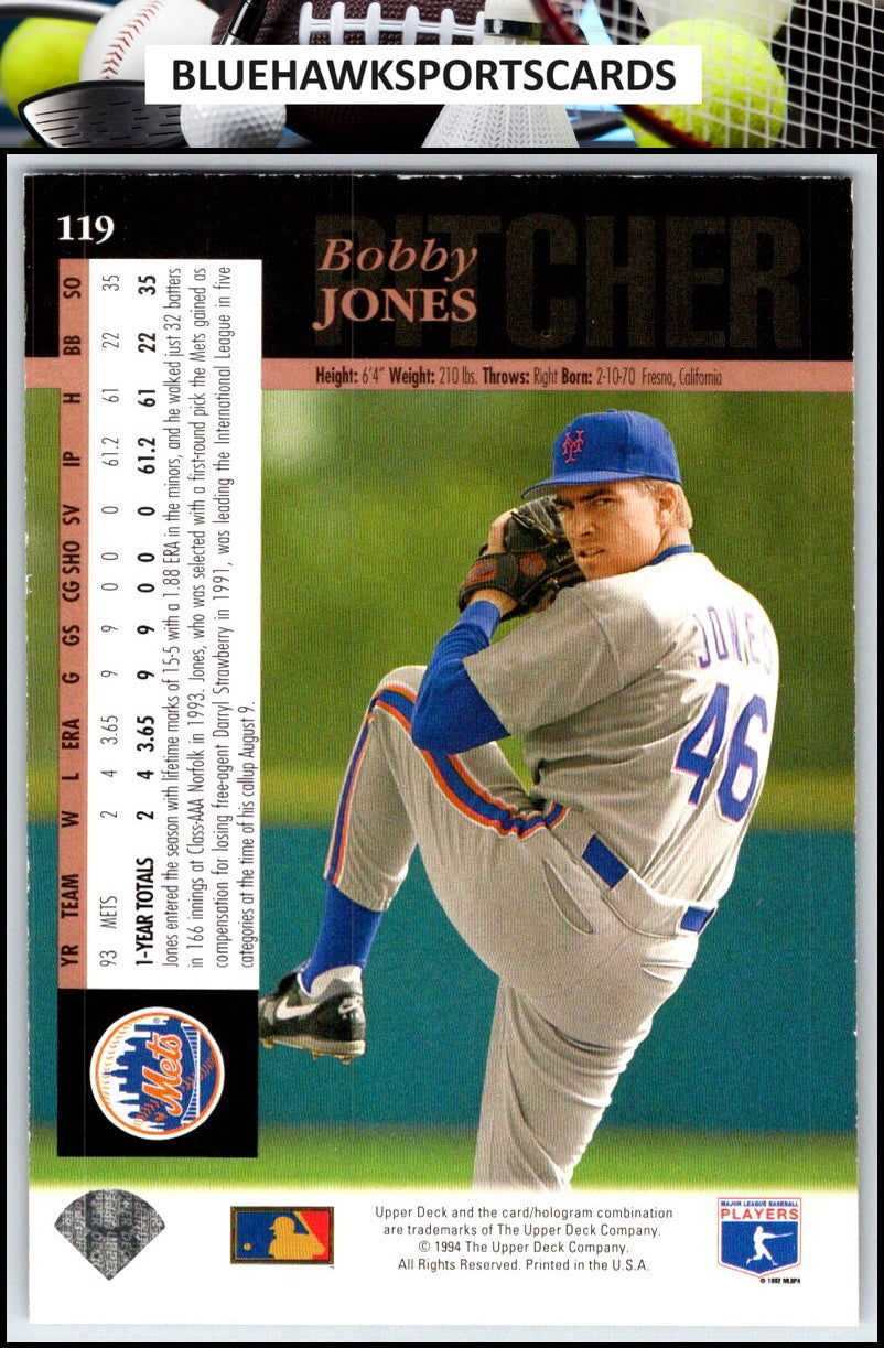 1994 Upper Deck #119 Bobby Jones Electric Diamond